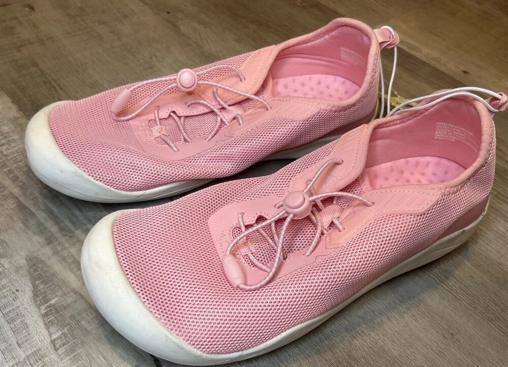 NEW Girls Berkley Adventure Water Shoes All in Motion™ Blush Bungee Toggle Sz 13